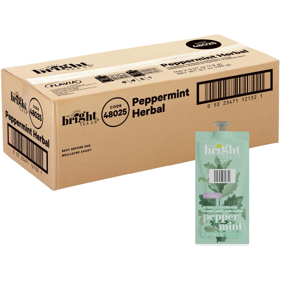 The Bright Tea Co. Peppermint Herbal Tea Freshpack - 100 / Carton. Picture 6