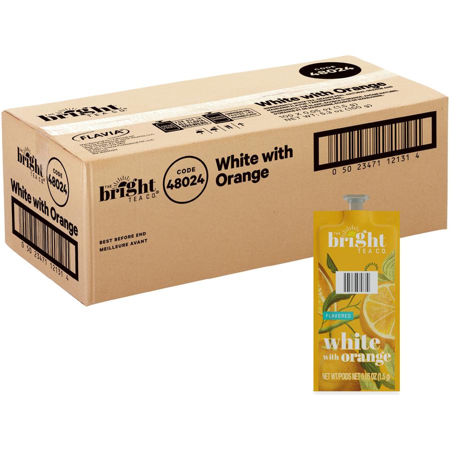The Bright Tea Co. White with Orange White Tea Freshpack - 100 / Carton. Picture 6