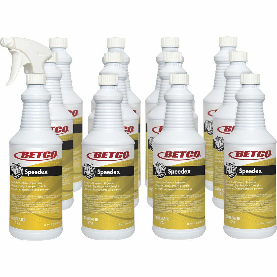 Betco Speedex Heavy Duty Cleaner/Degreaser - Ready-To-Use - 32 fl oz (1 quart) - Mint Scent - 12 / Carton - Fast Acting, Heavy Duty, Residue-free, Streak-free, Deodorize - Green. Picture 4