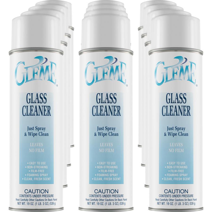 Claire Gleme Glass Cleaner - Ready-To-Use - 20 fl oz (0.6 quart) - 19 oz (1.19 lb)Can - 12 / Dozen - Long Lasting, Non-drip, Non-streaking, Ammonia-free, Quick Drying, Pleasant Scent, Rinse-free - Whi. Picture 3