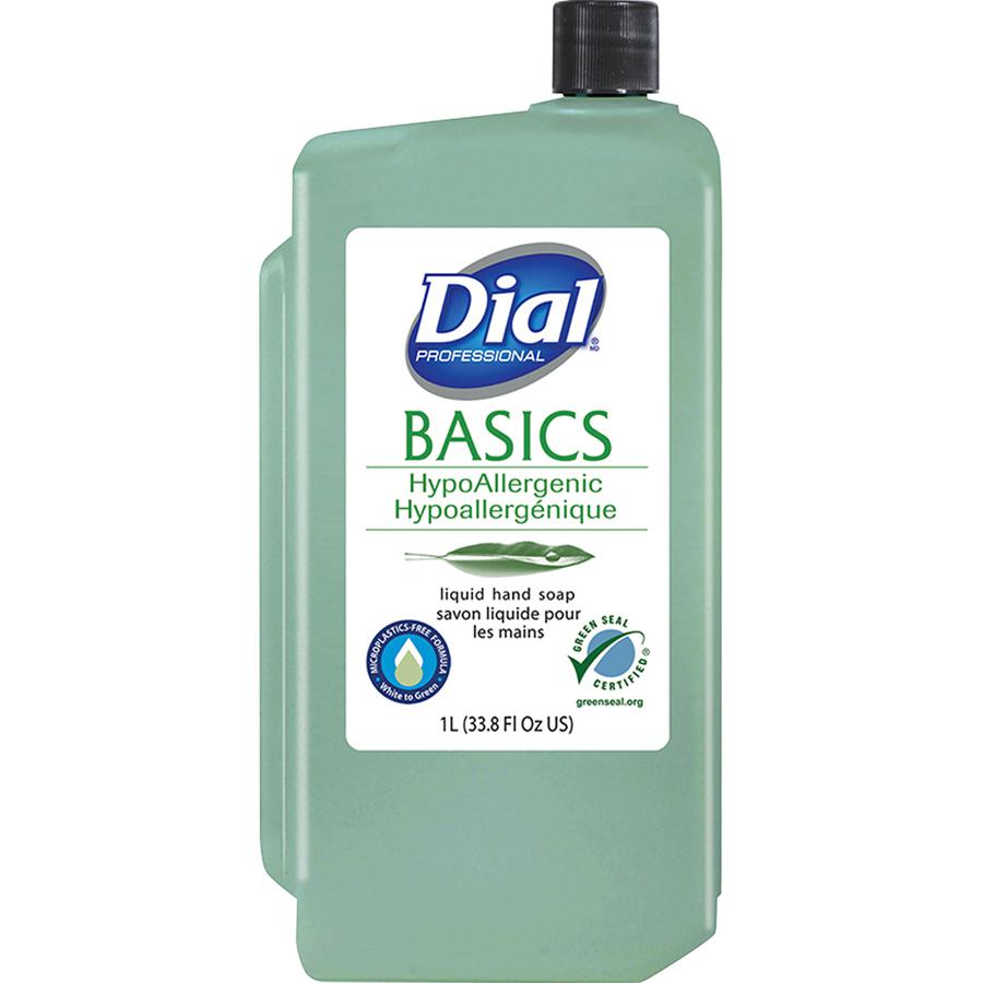 Dial Basics Liquid Hand Soap - 33.8 fl oz (1000 mL) - Hand, Healthcare, School, Office, Restaurant, Daycare - Green - 1 Each. Picture 2