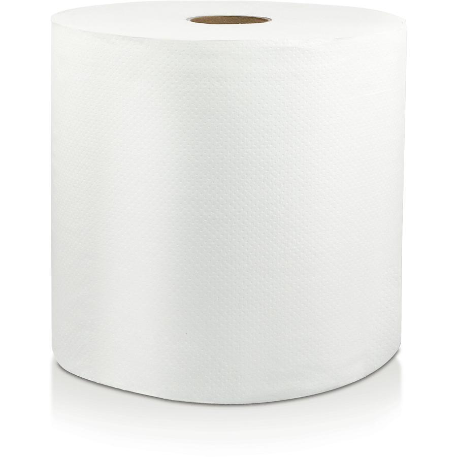 Livi VPG Select Hard Wound Towel - 1 Ply - 1.81" Core - White - Fiber - 6 / Carton. Picture 2