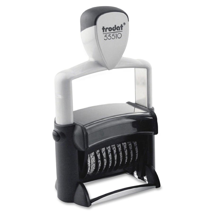 Trodat 10-Digit Self-Inking Stamp - Date Stamp - Black - Recycled - 1 Each. Picture 2