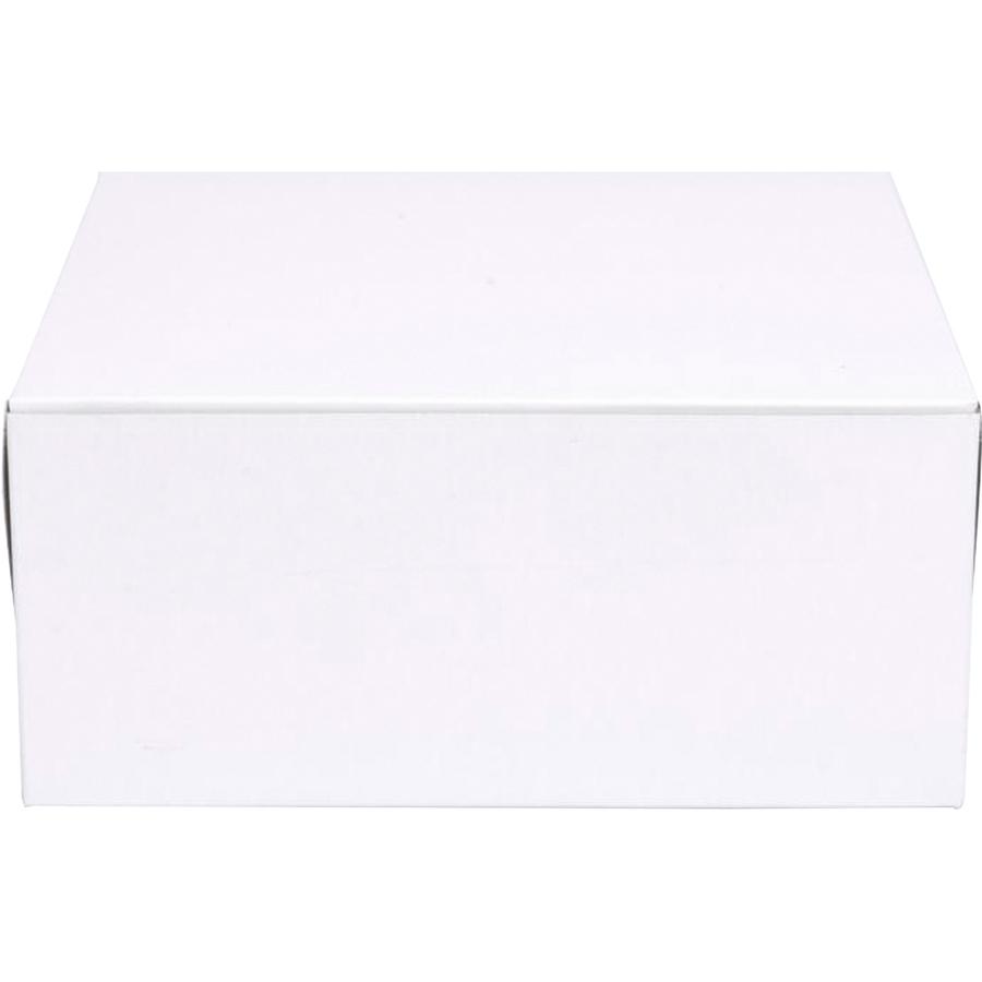 SCT Standard Bakery Boxes - External Dimensions: 9" Width x 4" Depth x 9" Height - Standard Duty - Paperboard - White - For Storage, Transportation, Bakery - 200 / Carton. Picture 3