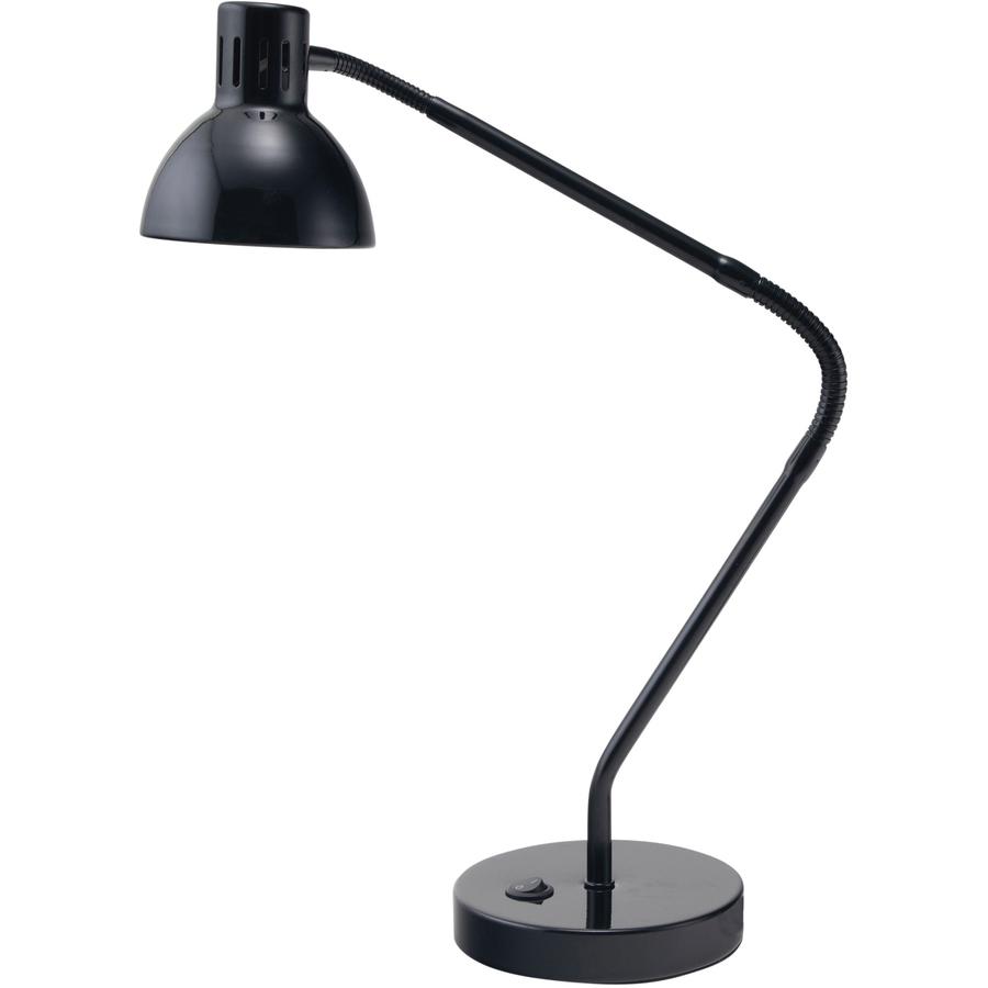 Victory Light V-Light LED Gooseneck Desk Lamp - 18" Height - 5 W LED Bulb - Glossy Black - Gooseneck, Energy Saving, Adjustable Height, Flexible - Metal - Desk Mountable - Black - for Desk, Home, Offi. Picture 2