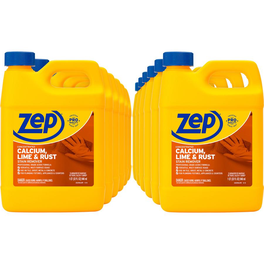 Zep Calcium, Lime & Rust Stain Remover - Concentrate Liquid - 32 fl oz (1 quart) - 1 Each - Yellow. Picture 3