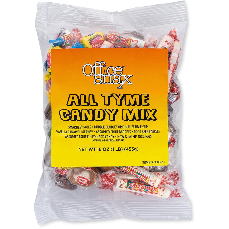 Office Snax All Tyme Mix Assorted Candies - Assorted - Individually Wrapped - 16 oz - 1 Each. Picture 4
