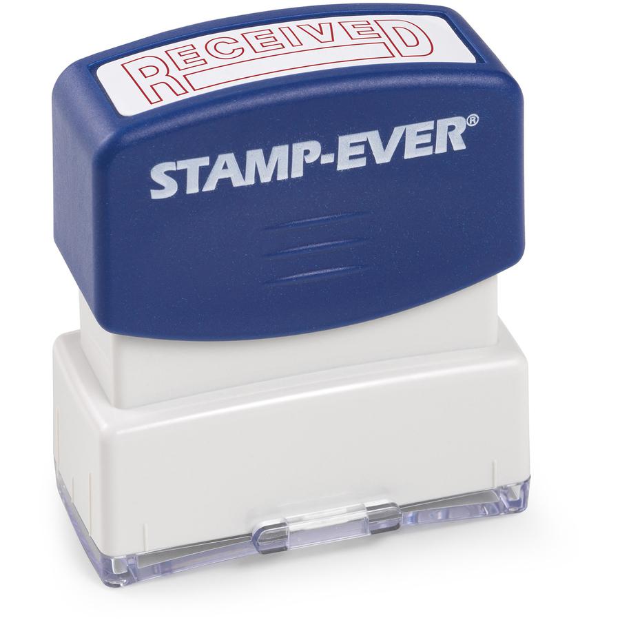 Trodat Pre-inked RECEIVED Stamp - Text Stamp - "RECEIVED" - 1.69" Impression Width x 0.56" Impression Length - 50000 Impression(s) - Red - 1 Each - TAA Compliant. Picture 2