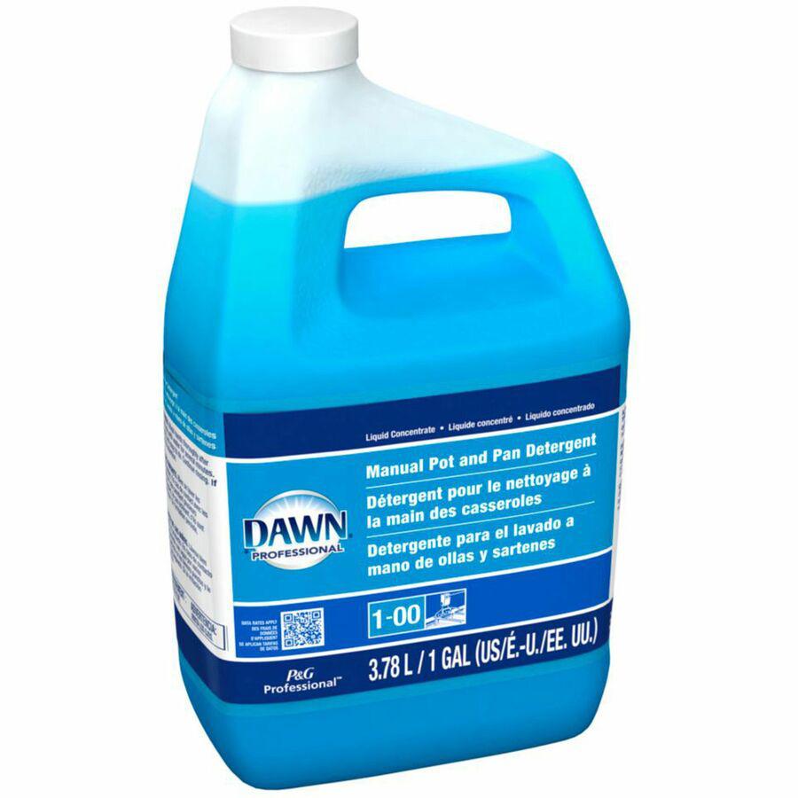 Dawn Manual Pot/Pan Detergent - Concentrate Liquid - 128 fl oz (4 quart) - Original Scent - 4 / Carton - Blue. Picture 4