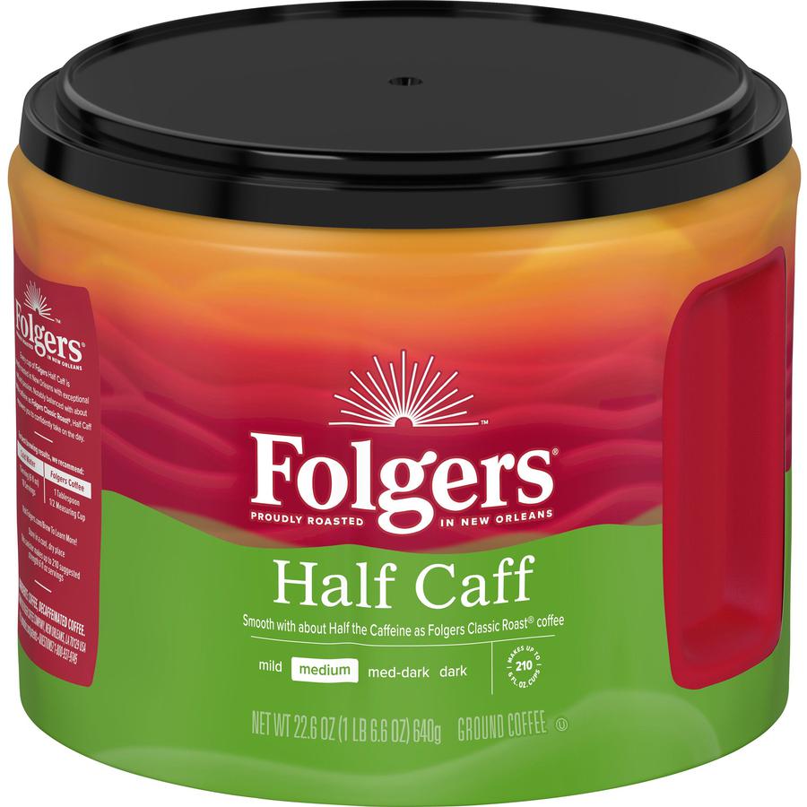 Folgers&reg; 1/2 Caff Coffee - Medium - 22.6 oz - 1 Each. Picture 10