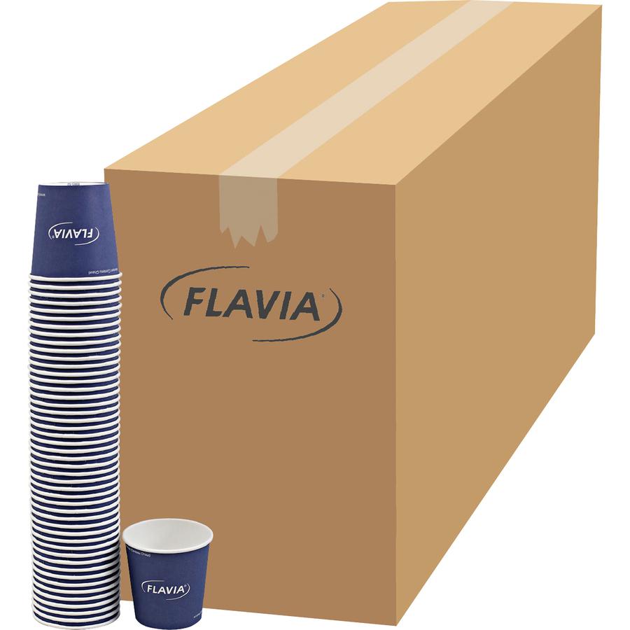 Flavia 10 oz Hot Beverage Paper Cups - 1000 / Carton - Blue - Paper - Beverage, Hot Drink. Picture 6