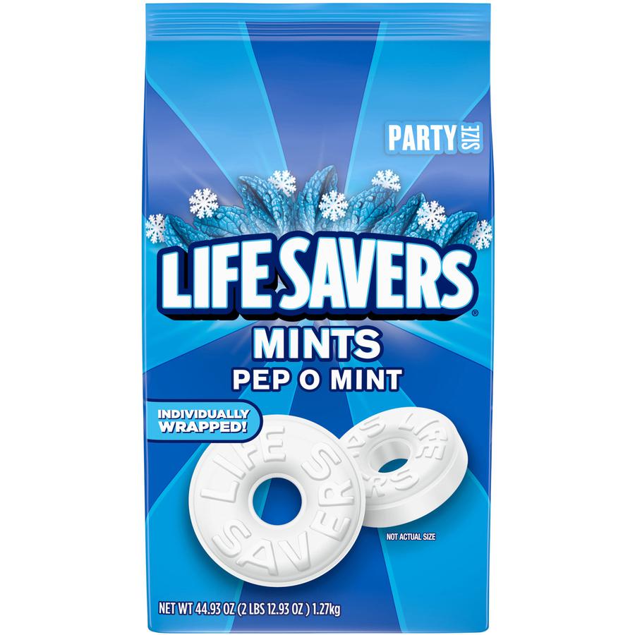 Life Savers Pep O Mint Hard Candy - Peppermint - Individually Wrapped - 2.81 lb - 1 Each. Picture 2