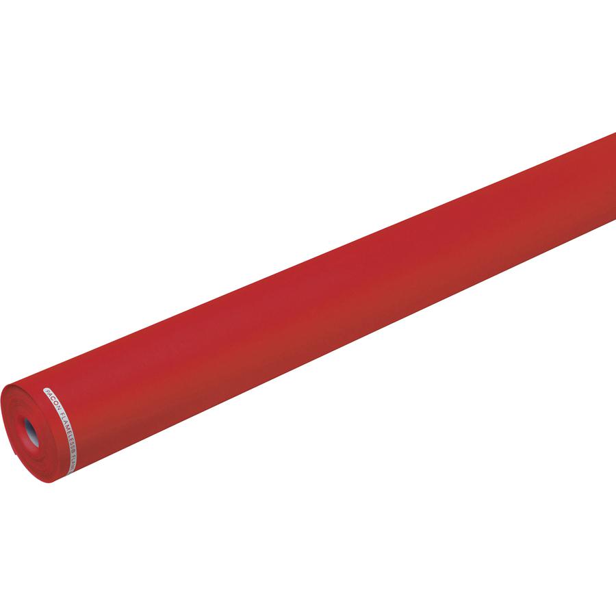 Flameless Flame-Retardant Paper - Classroom, Office, Mural, Banner, Bulletin Board - 48"Width x 100 ftLength - 1 Roll - Cherry Red. Picture 5