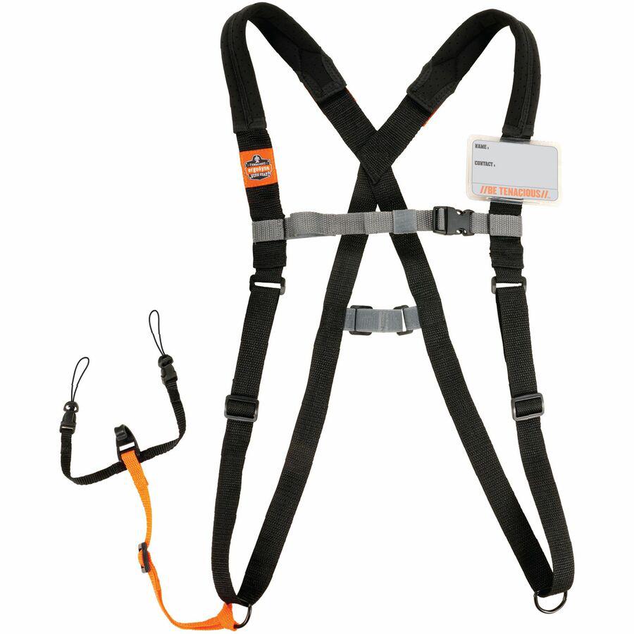 Ergodyne 3138 Padded Bar-code Scanner Harness - 1 Each - Small (S) - Hook & Loop Attachment - Black. Picture 9