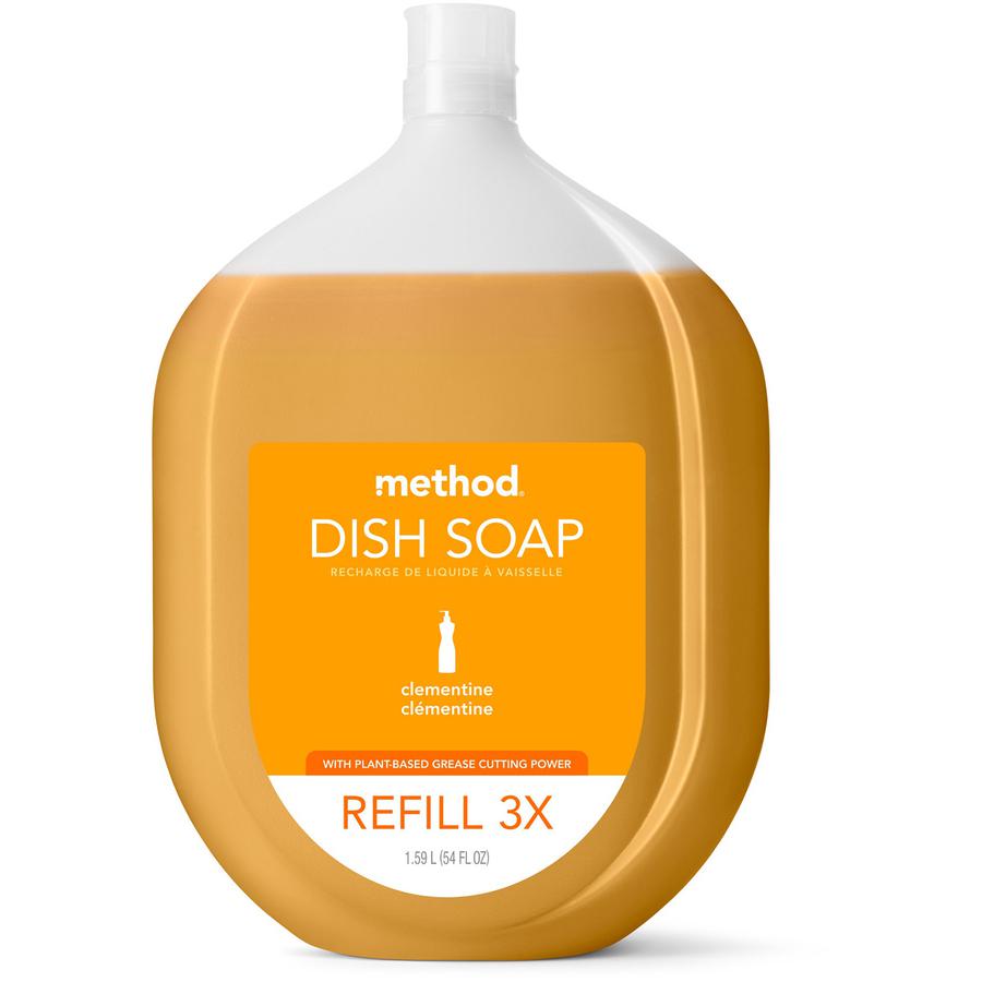 Method Dish Soap Refill - Liquid - 54 fl oz (1.7 quart) - Clementine Scent - 1 Each - Orange. Picture 5