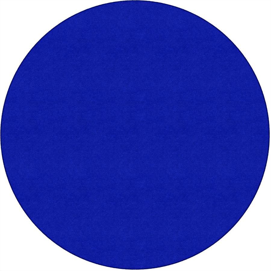Flagship Carpets Ameristrong Solid Color Rug - Floor Rug - Traditional - 72" Diameter - Round - Royal Blue - Nylon. Picture 8
