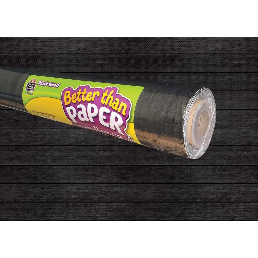 Teacher Created Resources Bulletin Board Roll - Bulletin Board, Poster, Student - 12 ftHeight x 48"Width - 1 Roll - Black Wood - Fabric. Picture 3