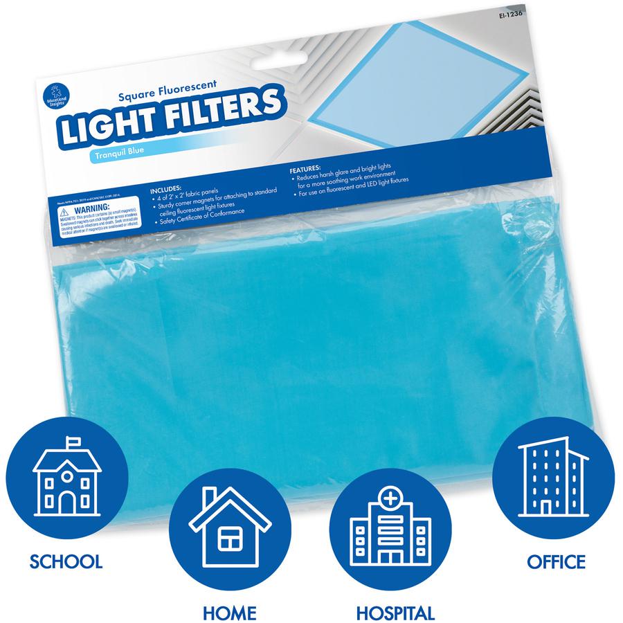 Educational Insights Square Fluorescent Light Filters (Tranquil Blue) - 1 Each. Picture 2