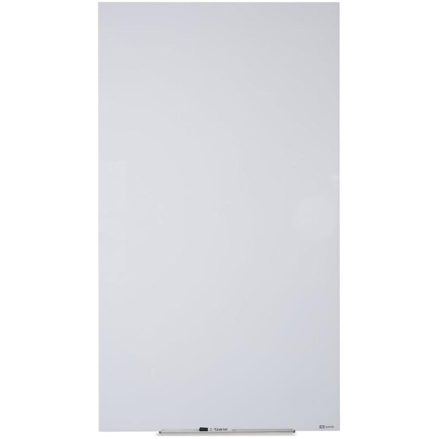 Quartet InvisaMount Vertical Glass Dry-Erase Board - 28x50 - 50" (4.2 ft) Width x 28" (2.3 ft) Height - White Glass Surface - Rectangle - Vertical - Magnetic - 1 Each. Picture 7