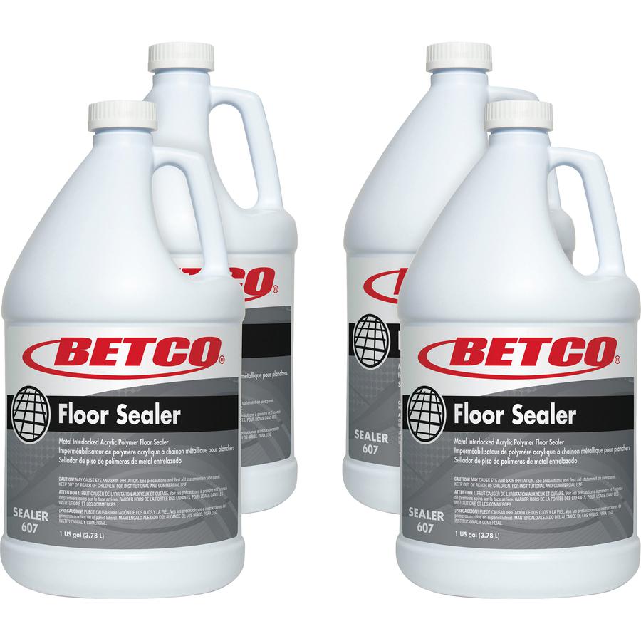 Betco Acrylic Floor Sealer - 128 fl oz (4 quart) - Characteristic Scent - 4 / Carton - Durable, Detergent Resistant, Non-yellowing, Non-powdering, Water Based, Long Lasting - Clear, Milky White. Picture 3