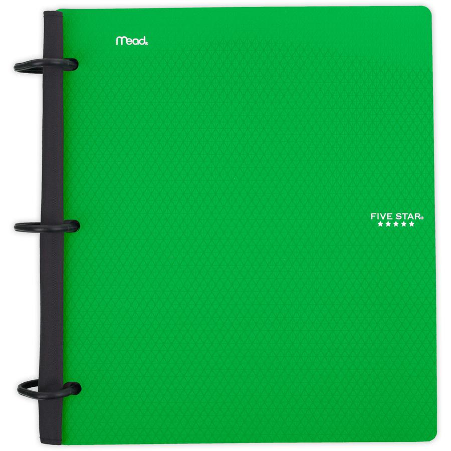 Mead Five Star Flex Hybrid NoteBinder - 1" Binder Capacity - 200 Sheet Capacity - 2 Pocket(s) - 5 Divider(s) - Plastic - Multi-colored - TechLock Ring, Durable, Foldable - 1 Each. Picture 5