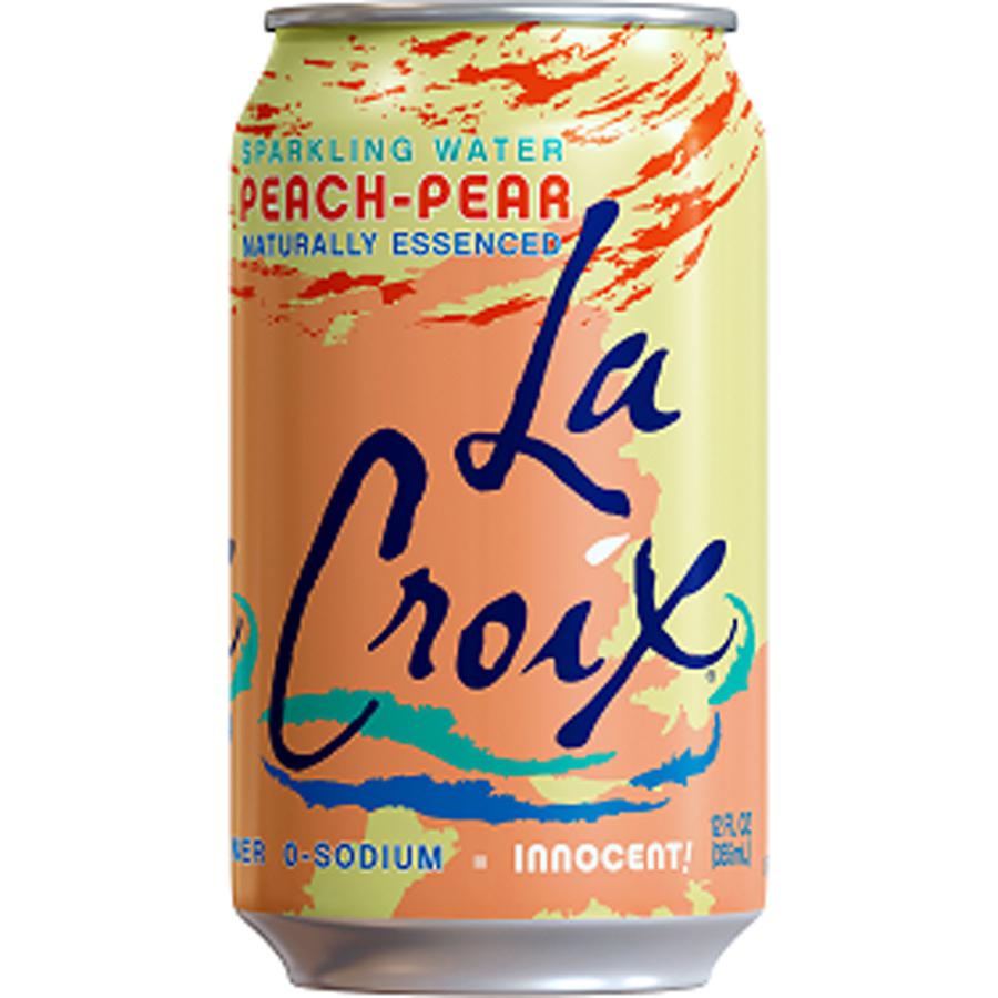 LaCroix Peach-Pear Flavored Sparkling Water - Ready-to-Drink - 12 fl oz (355 mL) - 2 / Carton / Can. Picture 3