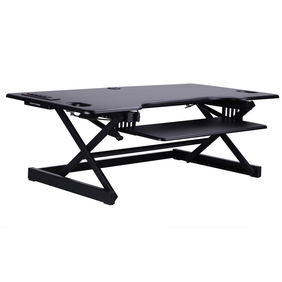 Rocelco Sit/Stand Desk Riser - 45 lb Load Capacity - 20" Height x 45.8" Width x 23.8" Depth - Black. Picture 12