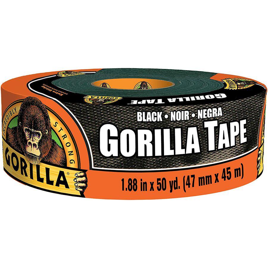 Gorilla Black Tape - 50 yd Length x 1.88" Width - 1 Roll - Black. Picture 7