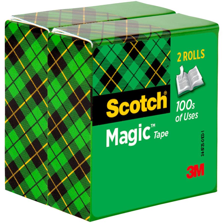 Scotch Magic Tape - 72 yd Length x 0.75" Width - 3" Core - 6 / Bundle - Clear. Picture 2