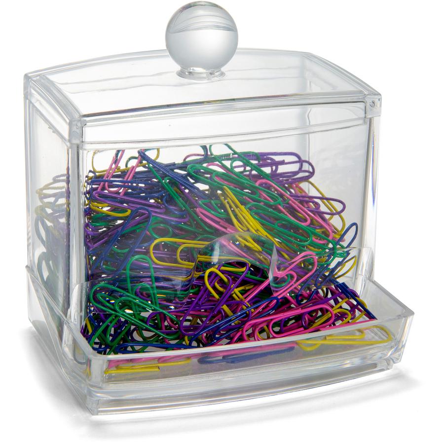 Officemate Paper Clip Dispenser - 1 Each - Clear - PVC-free. Picture 4
