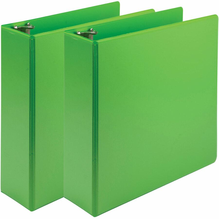 Samsill Earth's Choice Plant-based View Binders - 3" Binder Capacity - Letter - 8 1/2" x 11" Sheet Size - 3 x Round Ring Fastener(s) - 2 Pocket(s) - Chipboard, Polypropylene, Plastic - Lime Green - 1.. Picture 9