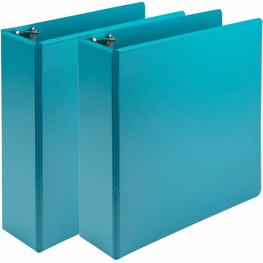 Samsill Earth's Choice Plant-based View Binders - 3" Binder Capacity - Letter - 8 1/2" x 11" Sheet Size - 3 x Round Ring Fastener(s) - 2 Pocket(s) - Chipboard, Polypropylene, Plastic - Turquoise - Rec. Picture 9