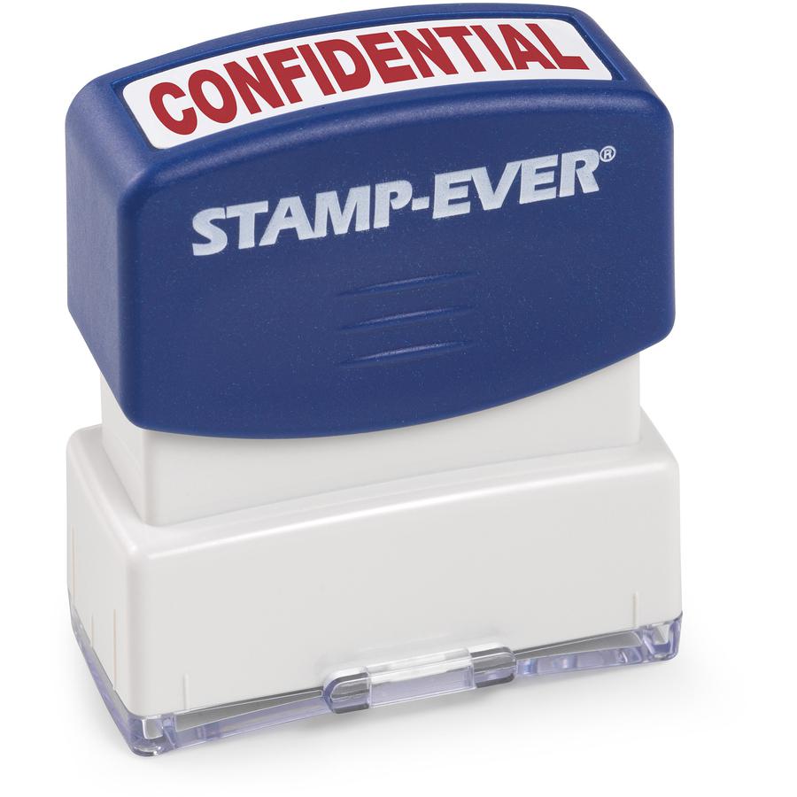Printy Pre-inked CONFIDENTIAL Message Stamp - Message Stamp - "CONFIDENTIAL" - Red - 1 Each. Picture 2