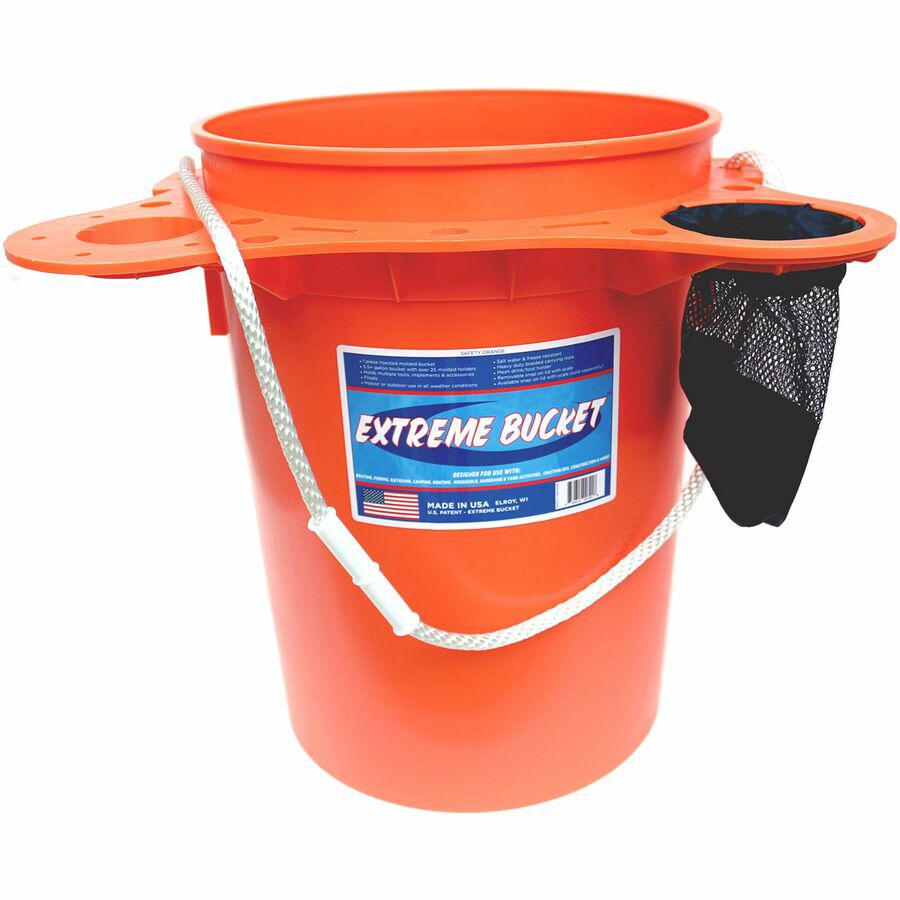 My Bucket Extreme Bucket - 5.50 gal - Plastic - Orange - 1 Each. Picture 9