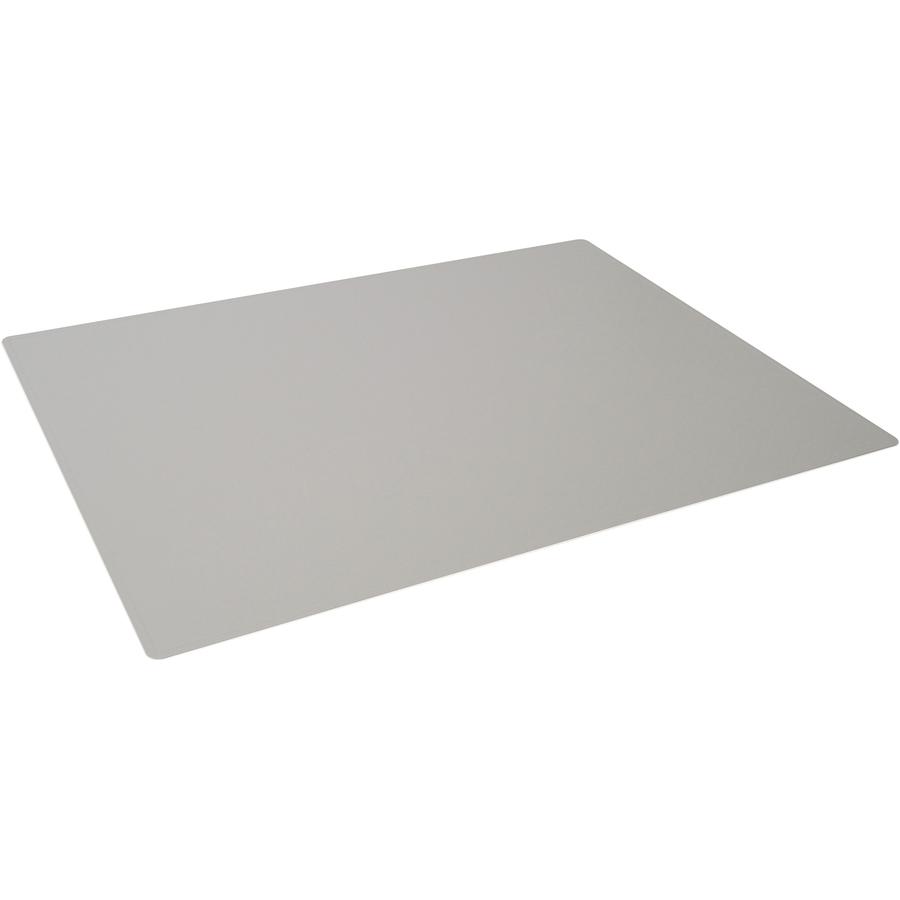 DURABLE Contoured Edge Desk Mat - Office - 19.69" Length x 25.59" Width - Rectangular - Polypropylene, Plastic - Gray - 5 / Pack. Picture 2