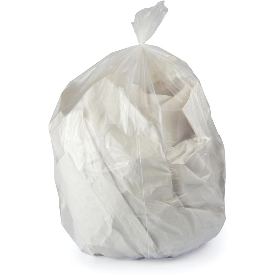 Heritage Bag Linear Low Density Can Liners - 30 gal Capacity - 30" Width x 36" Length - 1.10 mil (28 Micron) Thickness - Low Density - Clear - Linear Low-Density Polyethylene (LLDPE) - 250/Carton. Picture 3