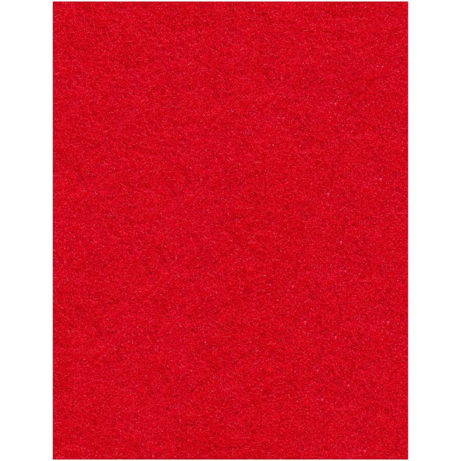 Genuine Joe Buffing Floor Pad - 5/Carton - 14" Width - Buffing, Floor - Red. Picture 2