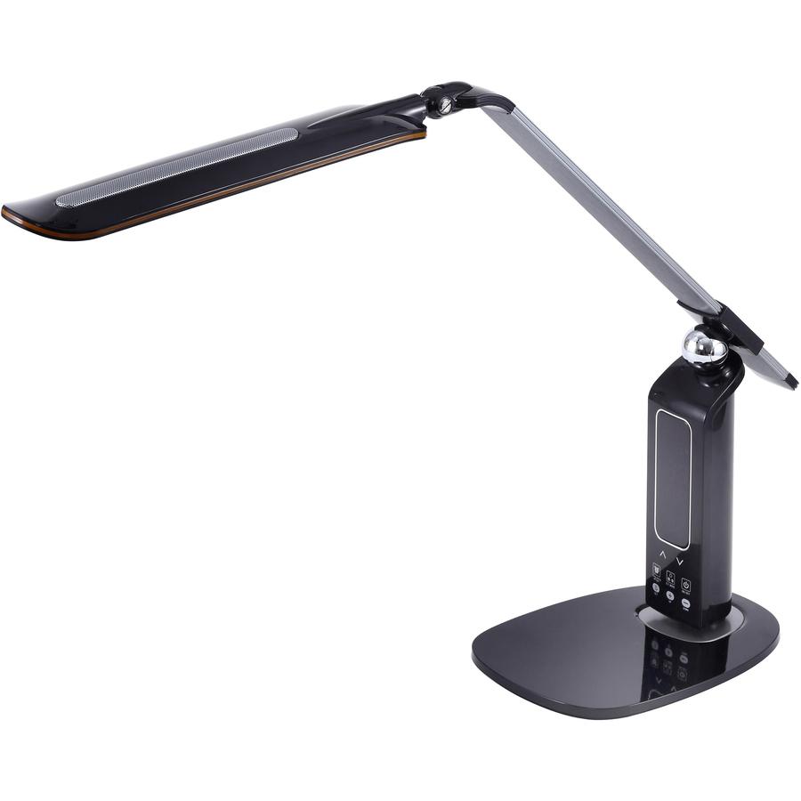 Bostitch Adjustable LED Desk Lamp with Digital Screen, Black - 10 W LED Bulb - Flicker-free, Glare-free Light, Adjustable Head, Flexible Neck, Adjustable Brightness, Dimmable, Eco-friendly, Alarm - 55. Picture 4