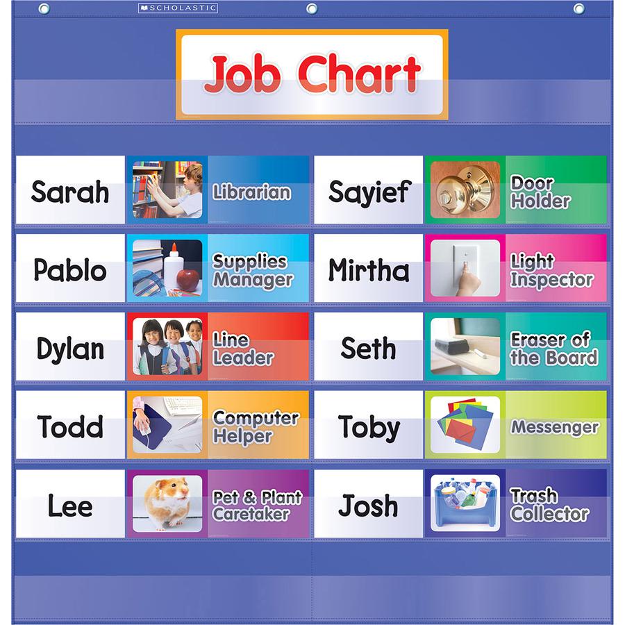 Scholastic Class Jobs Pocket Chart - Skill Learning: Chart - 1 Each. Picture 2