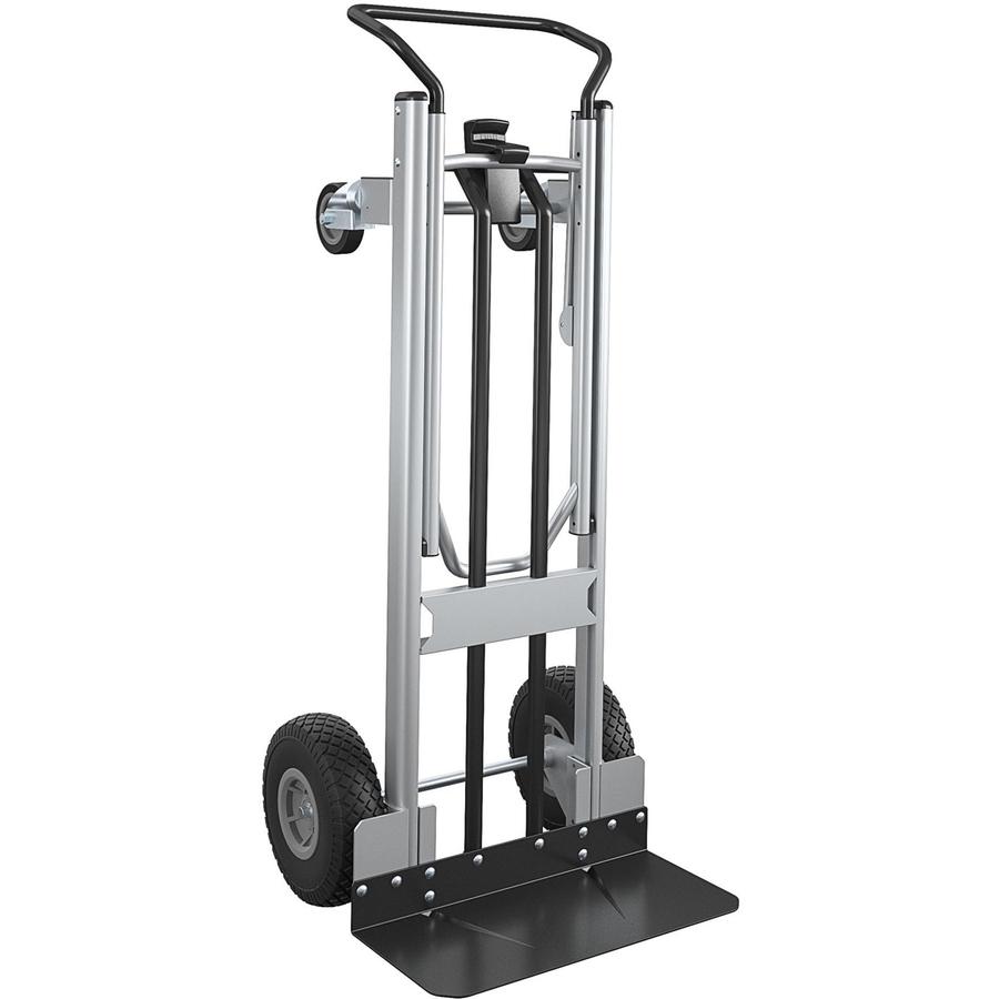 Cosco 2-in-1 Hybrid Hand Truck - 1000 lb Capacity - 4 Casters - 19.5" Length x 19.5" Width x 48" Height - Black - 1 Each. Picture 2