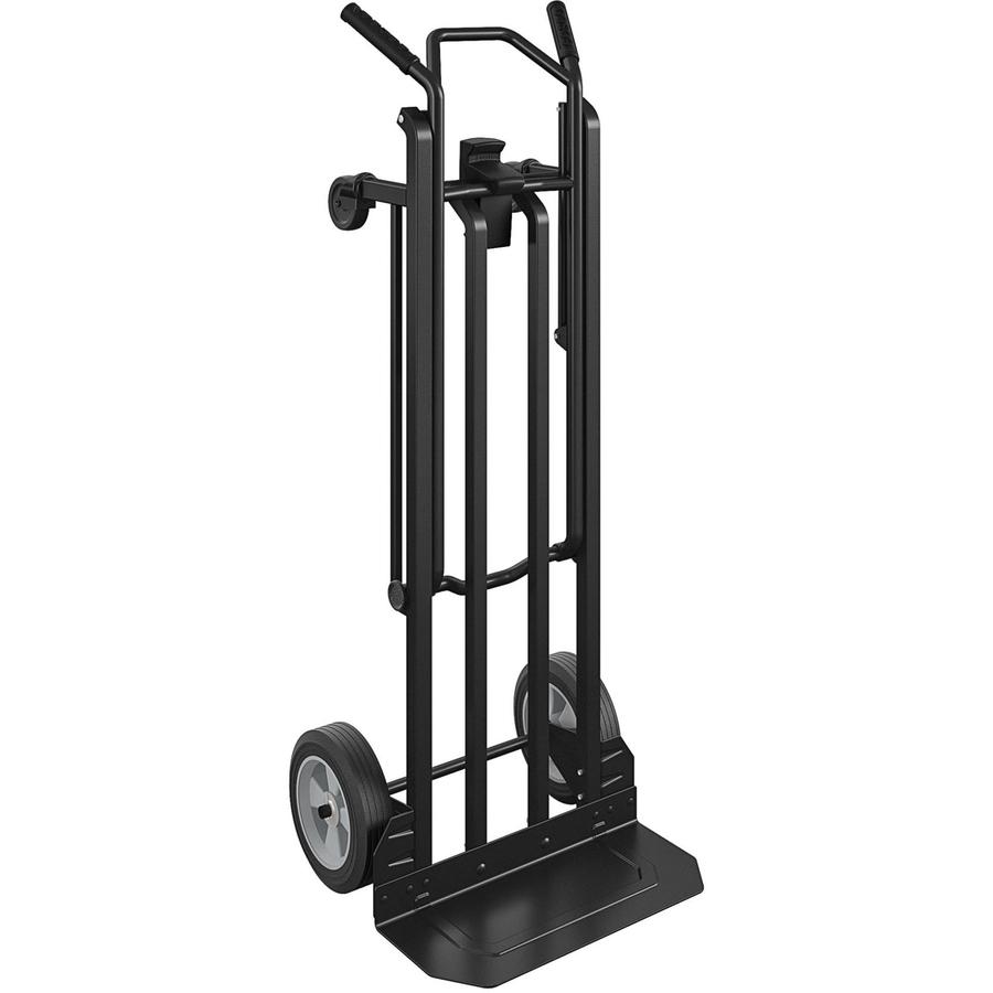 Cosco 2-in-1 Hybrid Hand Truck - 800 lb Capacity - 4 Casters - Steel - x 18" Width x 16" Depth x 46" Height - Steel Frame - Black - 1 Each. Picture 2