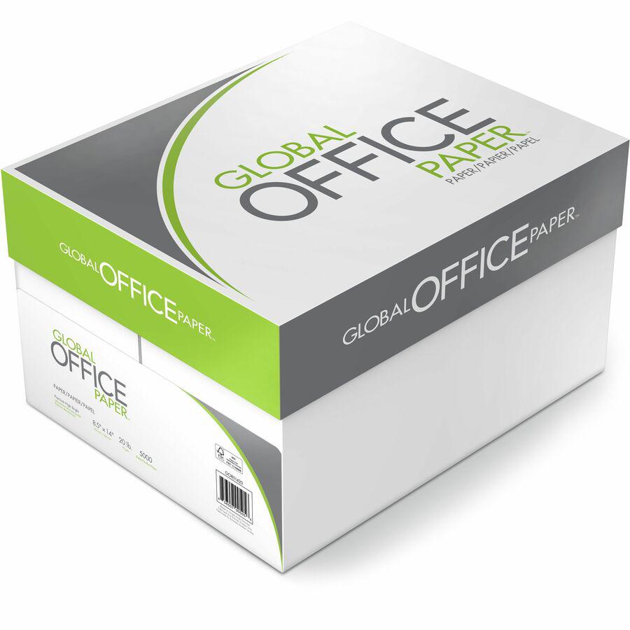 Global Office Premium Multipurpose Paper - 96 Brightness - 8 1/2" x 14" - 10 / Carton - 500 Sheets per Ream - White. Picture 2