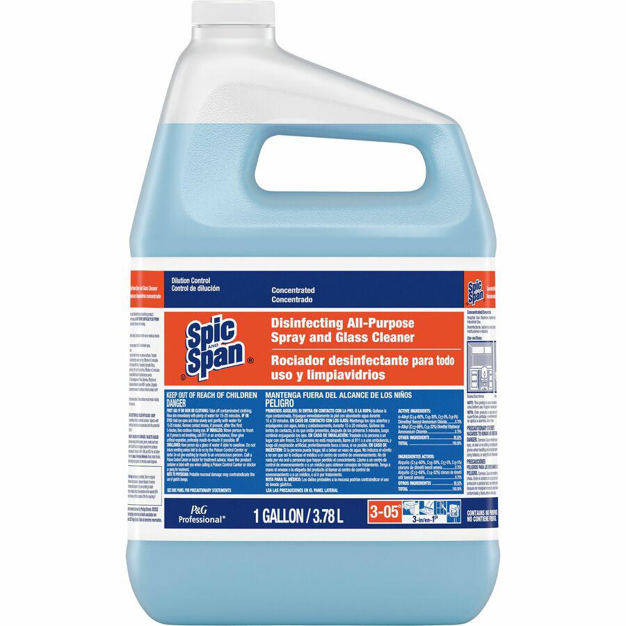 Spic and Span Concentrated Cleaner - Ready-To-Use/Concentrate - 128 fl oz (4 quart) - 2 / Carton - Heavy Duty, Streak-free, Disinfectant - Blue. Picture 2