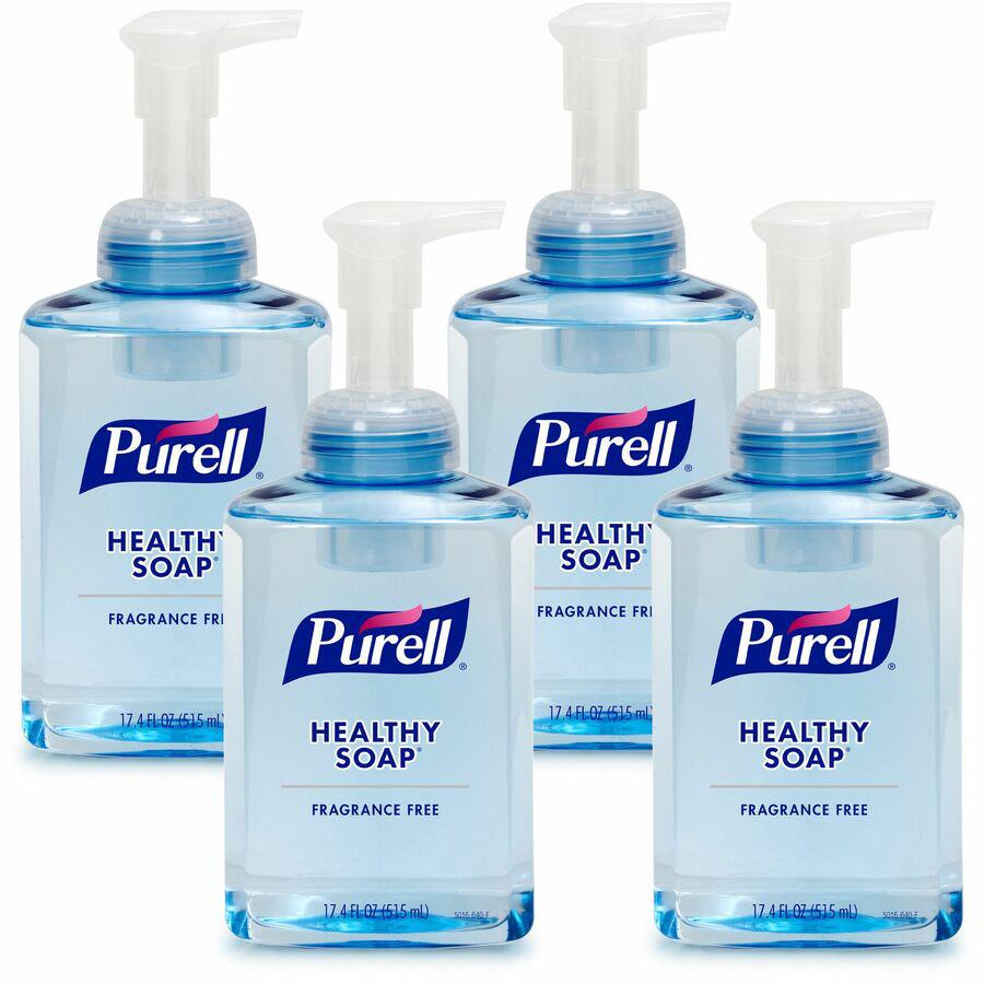 PURELL&reg; HEALTHY SOAP Gentle & Free Foam - 1.09 lb - Pump Dispenser - Dirt Remover, Kill Germs - Hand, Skin - Moisturizing - Clear - Phthalate-free, Paraben-free, Non-irritating, Non-foaming, Fragr. Picture 6