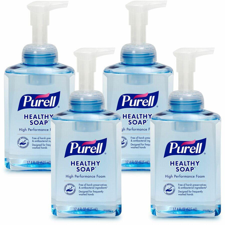 Gojo&reg; CRT HEALTHY SOAP High Performance Foam - 17.4 fl oz (514.6 mL) - Push Pump Dispenser - Bacteria Remover, Soil Remover, Kill Germs - Hand, Skin - Moisturizing - Clear - Refillable, Triclosan-. Picture 6
