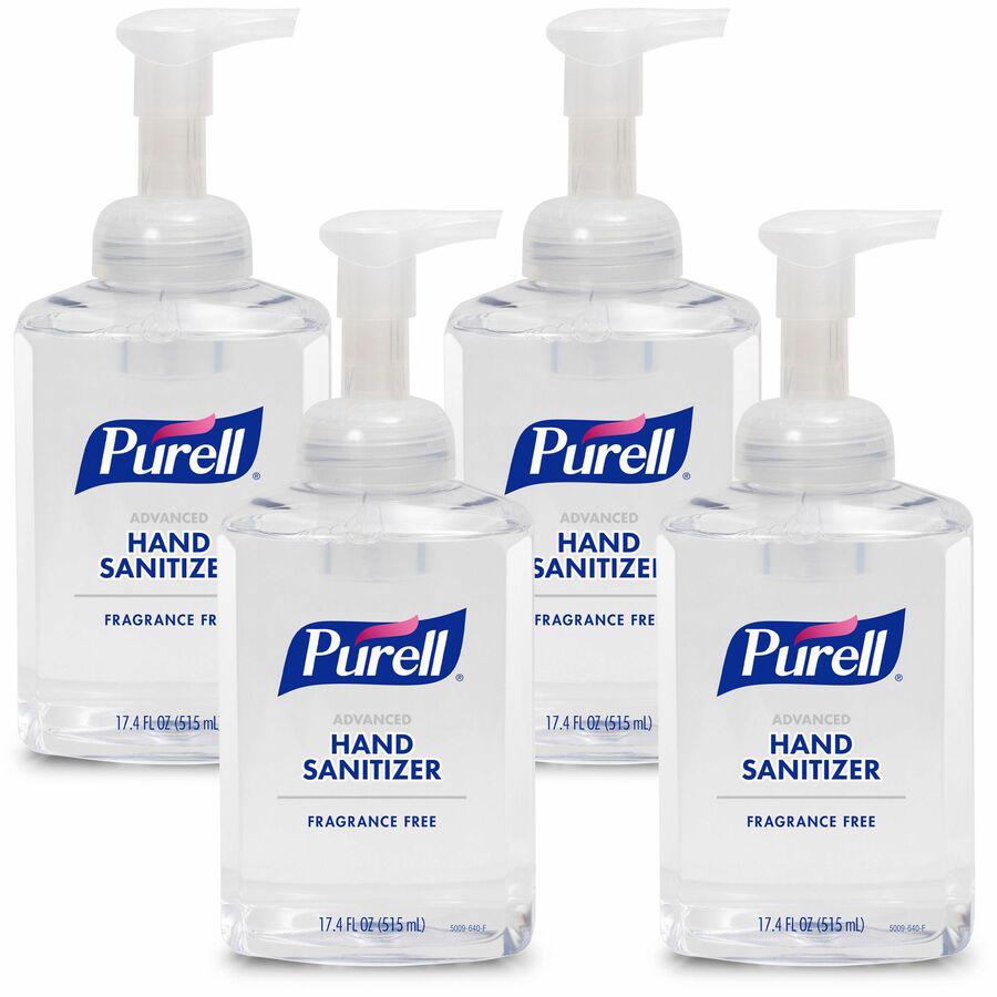 Gojo&reg; Hand Sanitizer Foam - 1.09 lb - Pump Bottle Dispenser - Kill Germs - Hand, Skin - Clear - Quick Drying, Fragrance-free - 4 / Carton. Picture 6