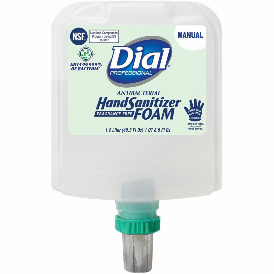 Dial Hand Sanitizer Foam Refill - 40.6 fl oz (1200 mL) - Bottle Dispenser - Bacteria Remover - Hand - White - Fragrance-free, Dye-free. Picture 6