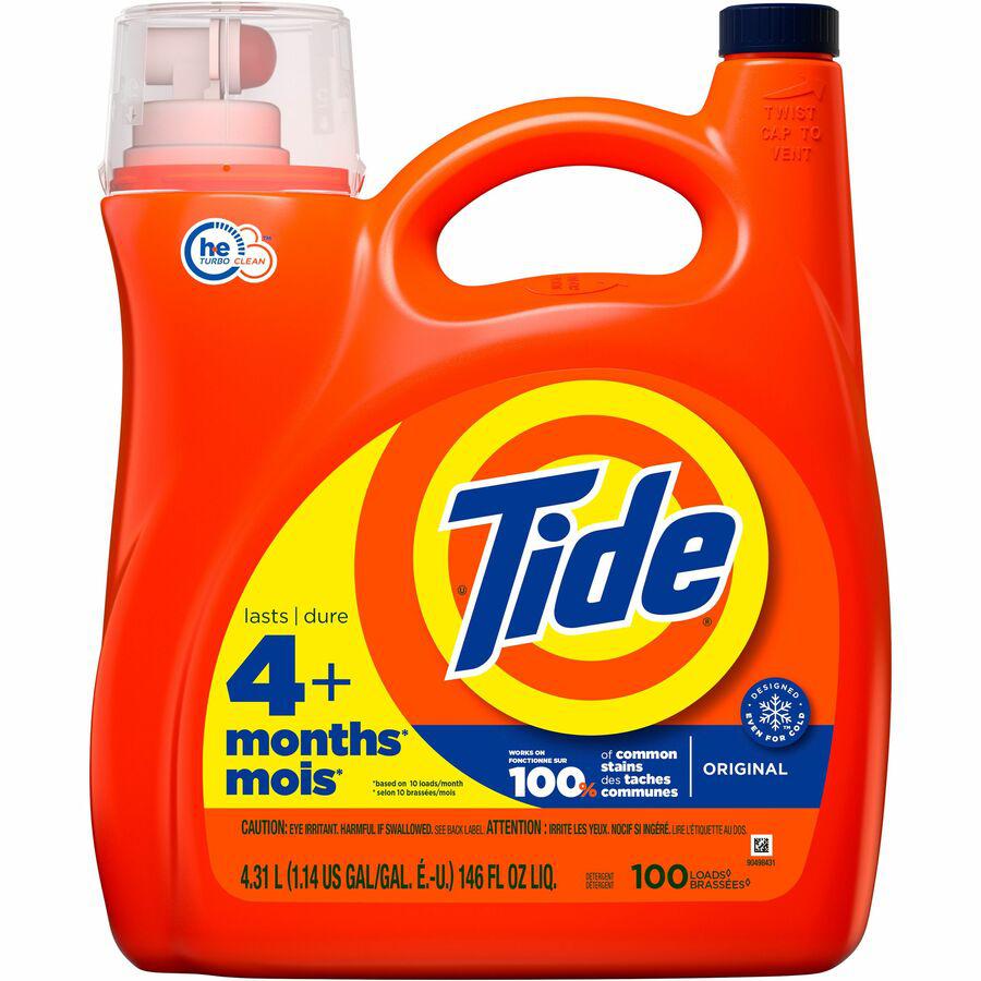 Tide Liquid Laundry Detergent - 146 fl oz (4.6 quart) - 1 Bottle - Orange. Picture 2