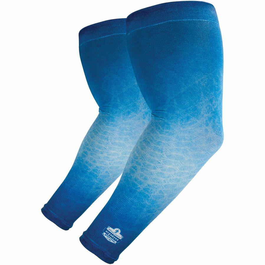 Chill-Its 6695 Sun Protection Arm Sleeves - Blue - UV Protection, Moisture Wicking, Stretchable, Machine Washable. Picture 10