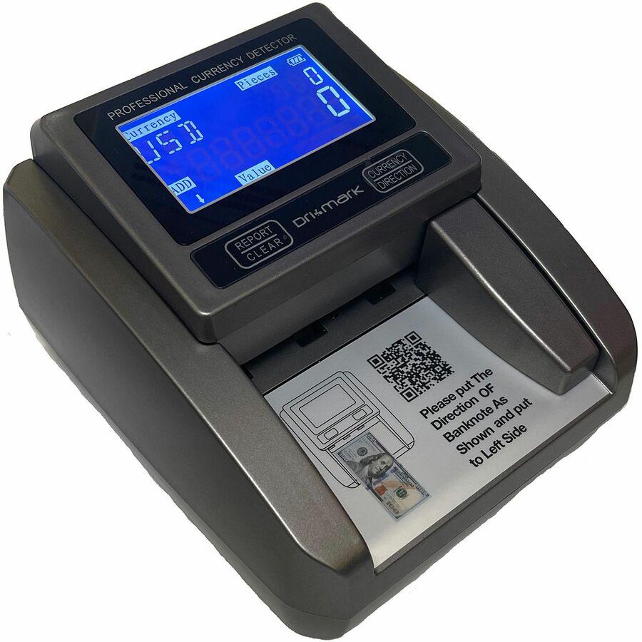 Dri Mark BillScan5 Counterfeit Detector Machine - Magnetic Ink, Infrared, Watermark, Dimension - 1 Second - Black - 1 Each. Picture 2